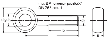 DIN 444 Болт откидной, соответствует ГОСТ 14724, 3033-79