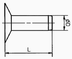 DIN 675 Заклёпка с плоской потайной головкой соответствует ISO 1051