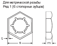 DIN 7967 Гайка стопорная самоконтрящаяся пружинная, контргайка