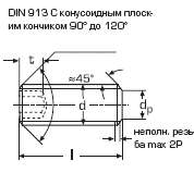 DIN 913 Винт установочный с внутренним шестигранником аналог ГОСТ 11074, ISO 4026