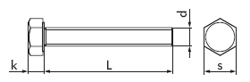 DIN 933 Болт, полная резьба, с шестигранной головкой ГОСТ 7798, ГОСТ 7805, ISO 4017